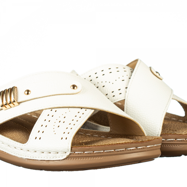 Senary női fehér színű lapos műbőr cipő, 3 - Kalapod.hu